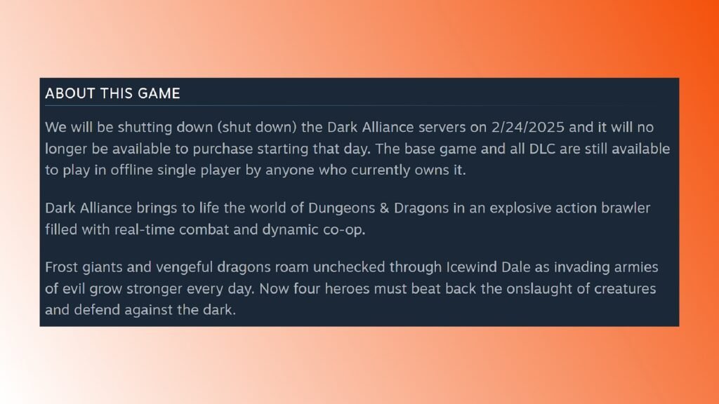 Dark Alliance the Overlooked DnD Game, to Be Delisted from Steam Soon